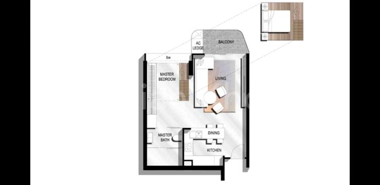 1 Bed Condo for Rent in The Scotts Tower