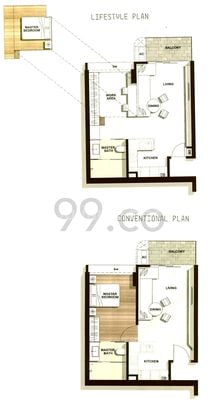 1 Bed Condo for Rent in The Scotts Tower