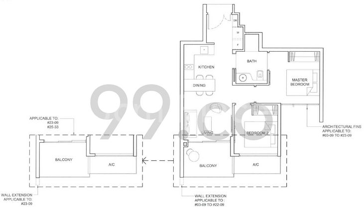 2 Bed Condo for Rent in High Park Residences