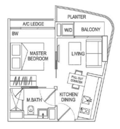 1 Bed Condo for Rent in Espada